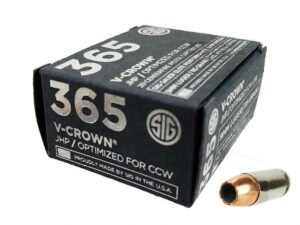 Sig Sauer P365 9mm 115 Gr Elite V-Crown JHP 20Rd Box